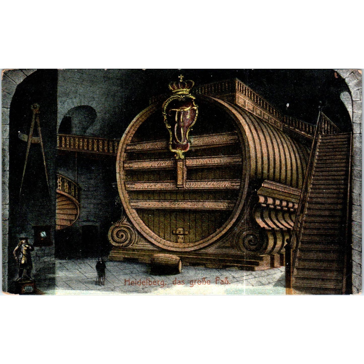 Heidelberg Das Grosse Fass Original Postcard TK1-P16
