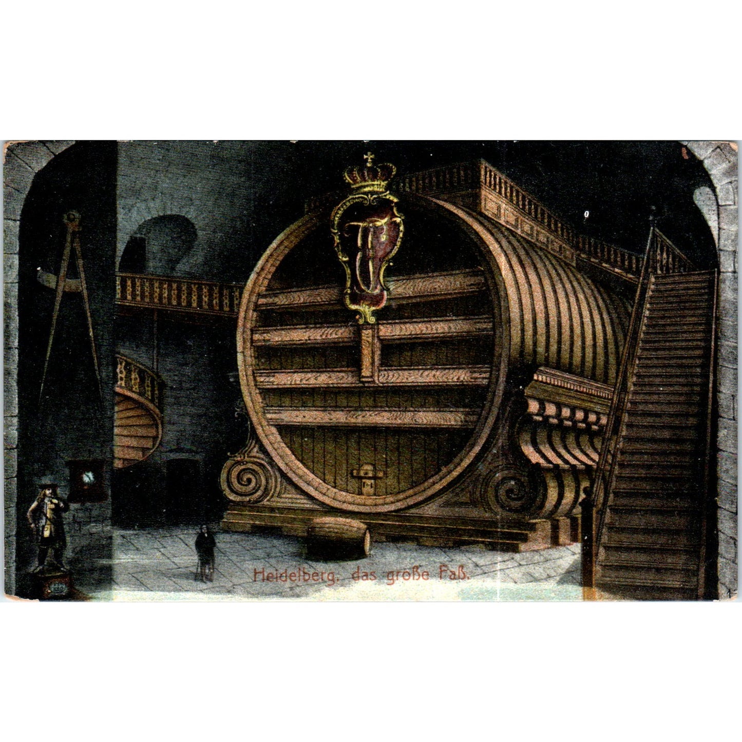 Heidelberg Das Grosse Fass Original Postcard P3-1