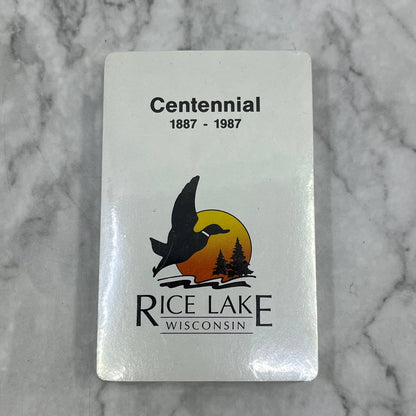 1987 Rice Lake Wisconsin Centennial SEALED Deck of Playing Cards TB5