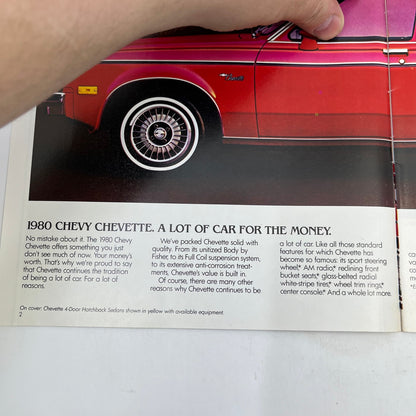 1980 Chevy Chevette Original Dealer New Car Showroom Brochure TH8