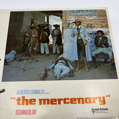 THE MERCENARY orig 1969 lobby card FRANCO NERO/TONY MUSANTE movie poster FL5