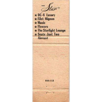 The Star - National Airlines New York Advertising Matchbook Cover SA9-M8