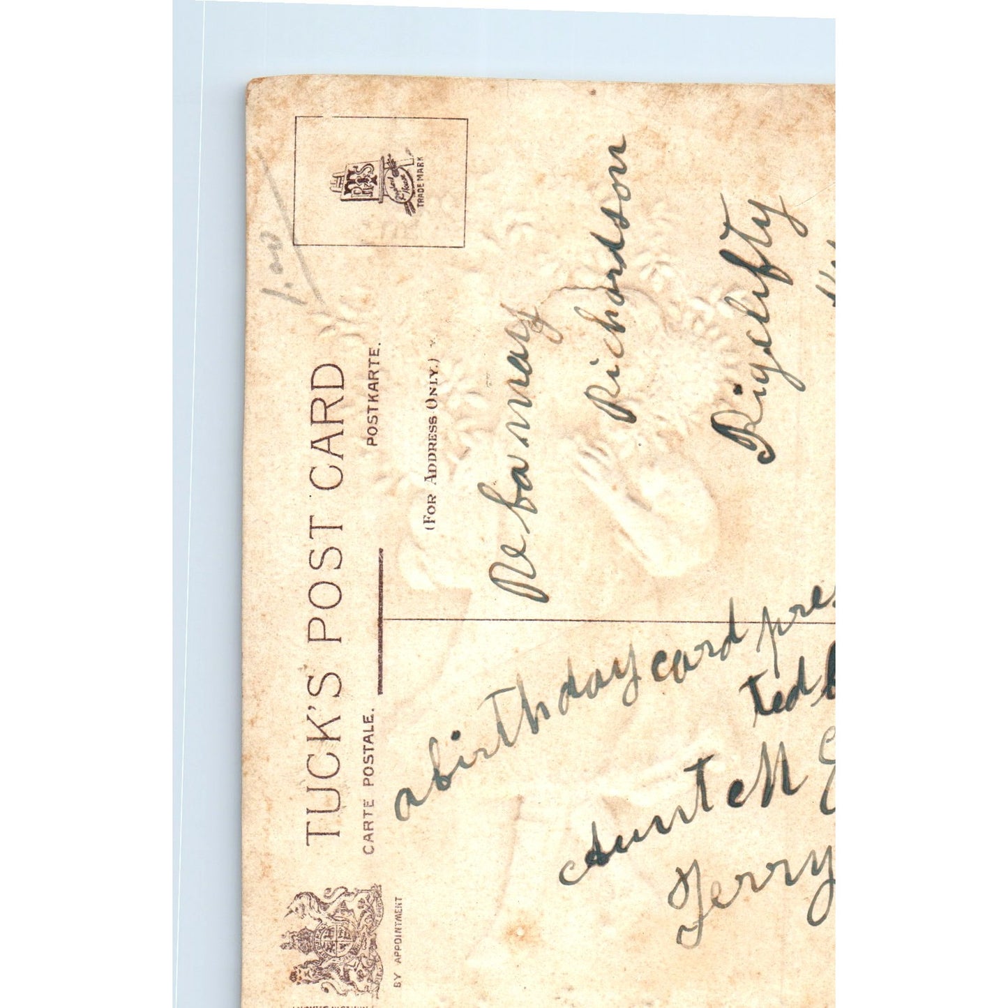 Birthday Series No. 250 Raphael Tuck Original Postcard P2-12