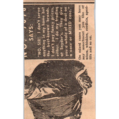 1935 Mpls Journal Newspaper Ad Williams Grocery Co. Washington Ave No. FL5-6