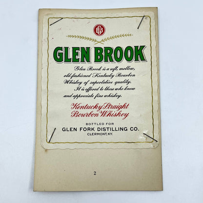 Glen Brook Bourbon Whiskey Label Glen Fork Distilling Co. Clermont KY