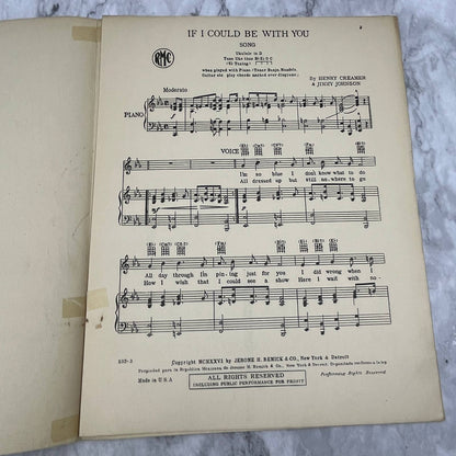 If I could Be With You Florence Richardson 1926 Sheet Music TK2-SM4