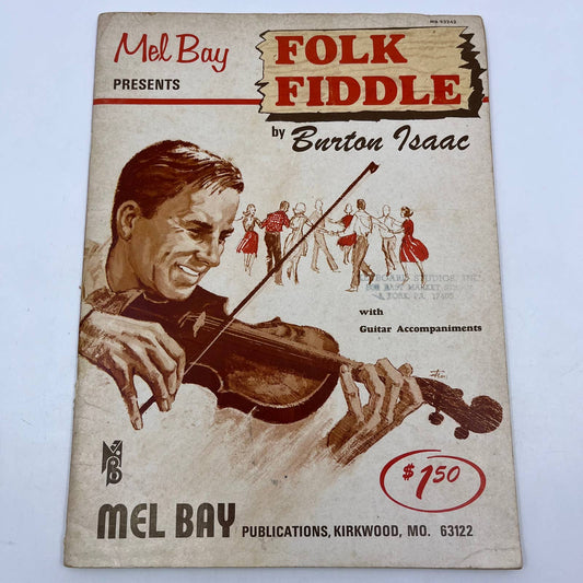 1964 Folk Fiddle Music Song Book Burton Isaac Guitar Accompaniments MEL BAY TH8