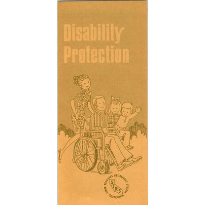 1972 STRS California Teachers Retirement Disability Protection Brochure SF3