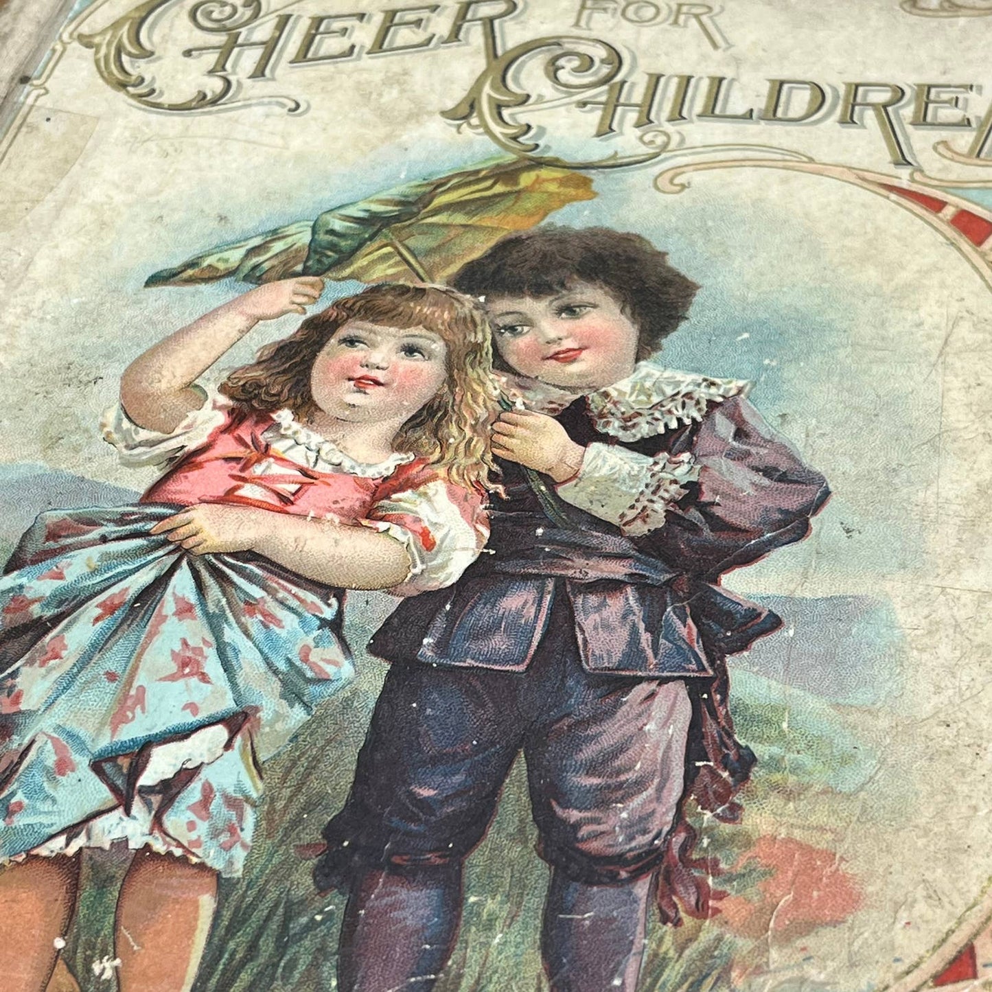 Antique Victorian 1895 Children’s Book Cheer for Children McLoughlin Bros NY TH7