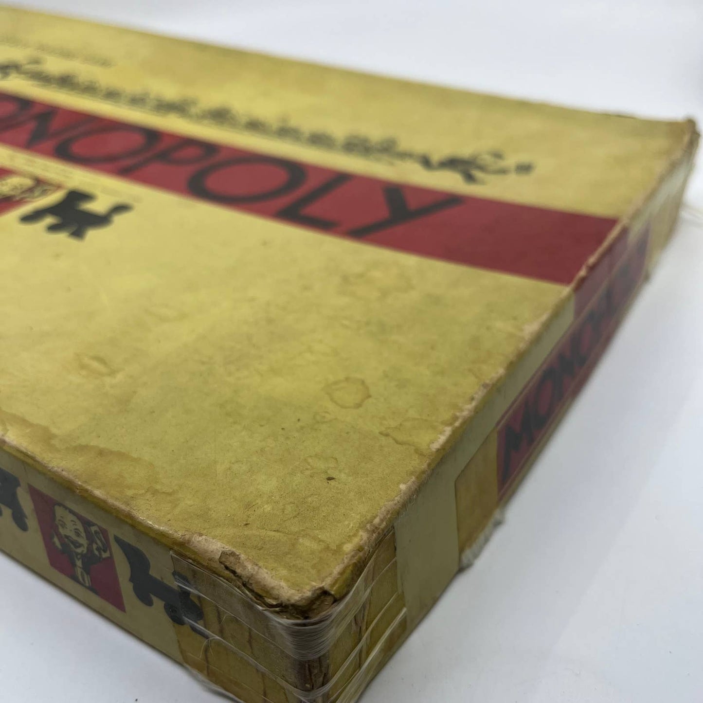 Vintage Monopoly 1954 Board Game Yellow Box W/ Complete Wooden Pieces TG7