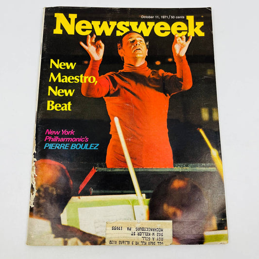 Newsweek Magazine October 11 1971 New York Philharmonics Pierre Boulez TD6