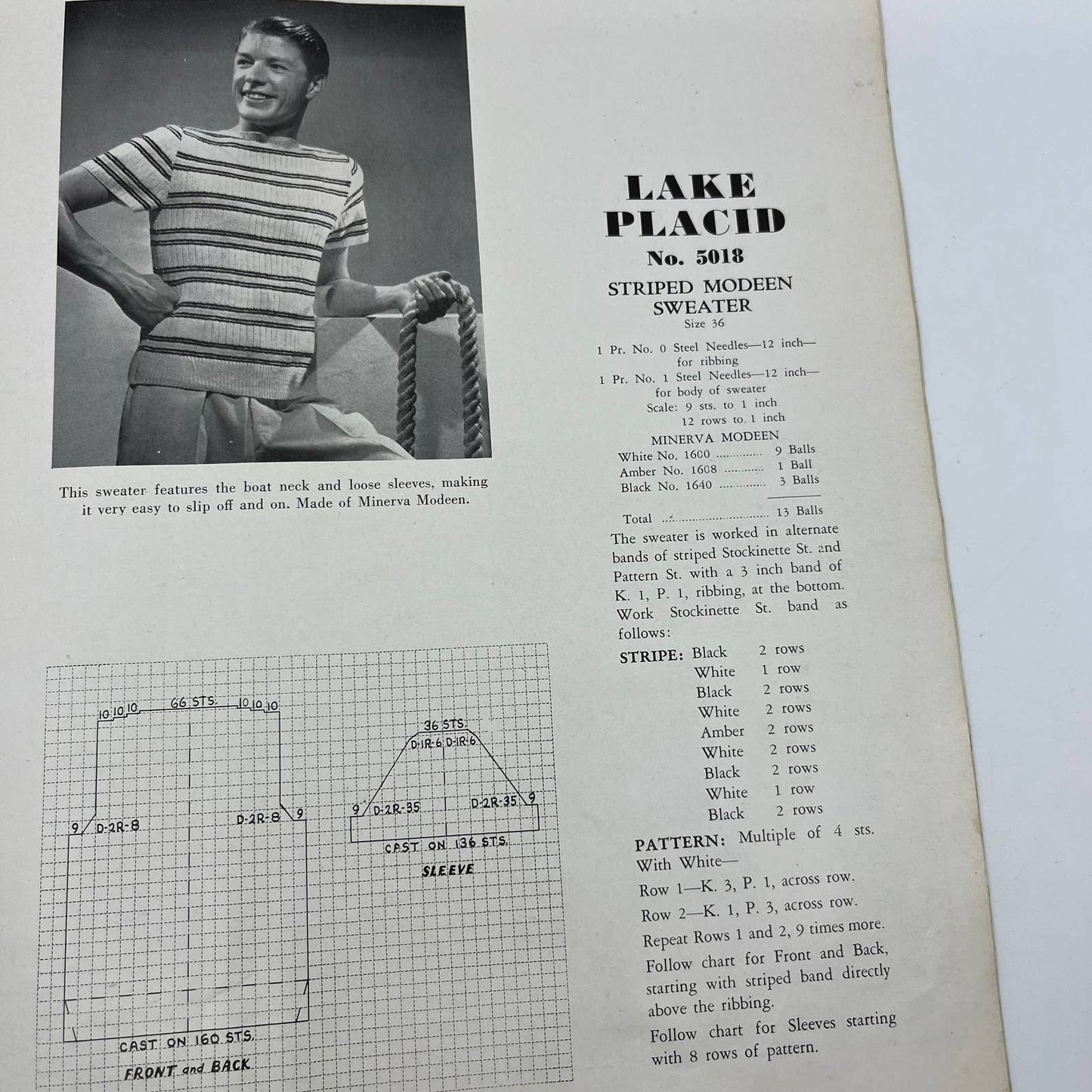 1937 Minerva Men's Book Vol. 50 Sweaters and Accessories Knitting Patterns TH8