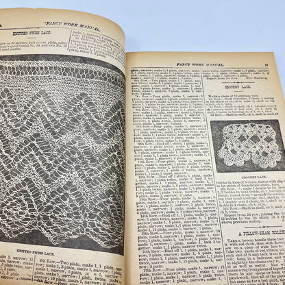 1893 Fancy Work Manual- The Ladies' Model-Knitting Lace Crochet TF7