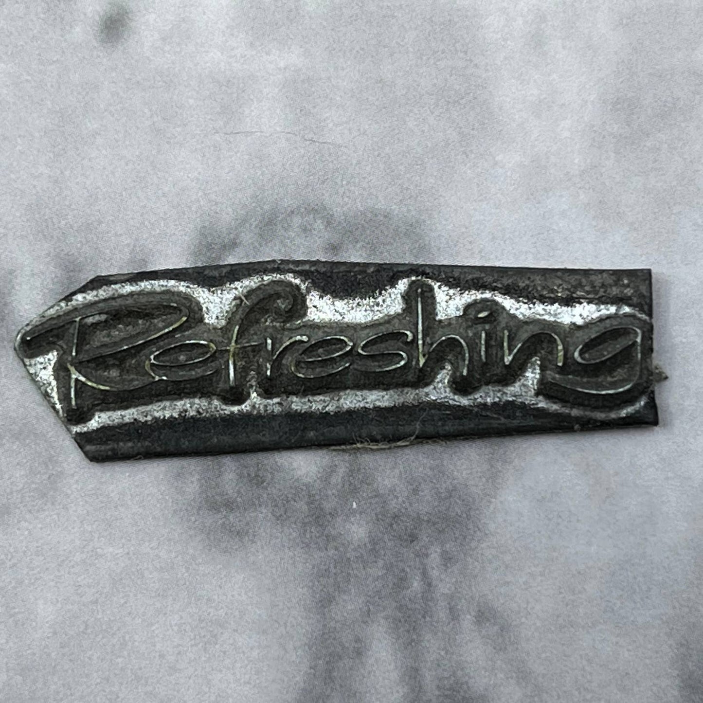 Vintage Printing Letterpress Printers Block Plate ”Refreshing” SE833