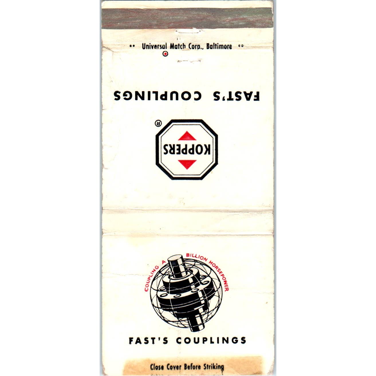 Koppers Fast's Couplings Advertising Matchbook Cover SA1-M7