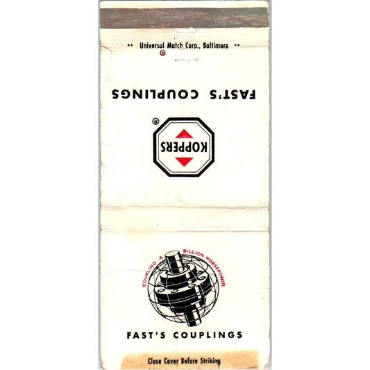 Koppers Fast's Couplings Advertising Matchbook Cover MM10-3