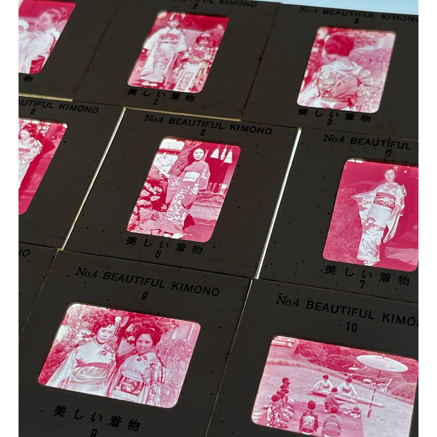 1960s Beautiful Kimono Japan Set of 10 2x2 Slides TK2-S3-5