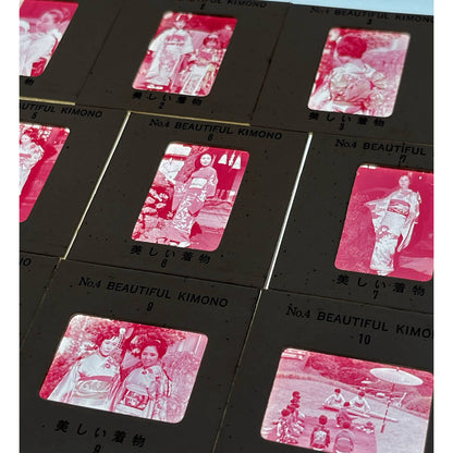 1960s Beautiful Kimono Japan Set of 10 2x2 Slides TK2-S3-5
