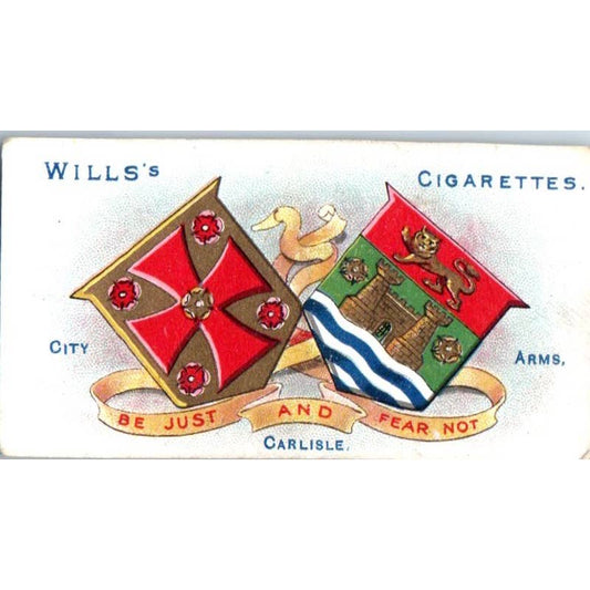 1906 Wills Cigarette Card Borough Arms 2nd Edition #51 Carlisle SE5