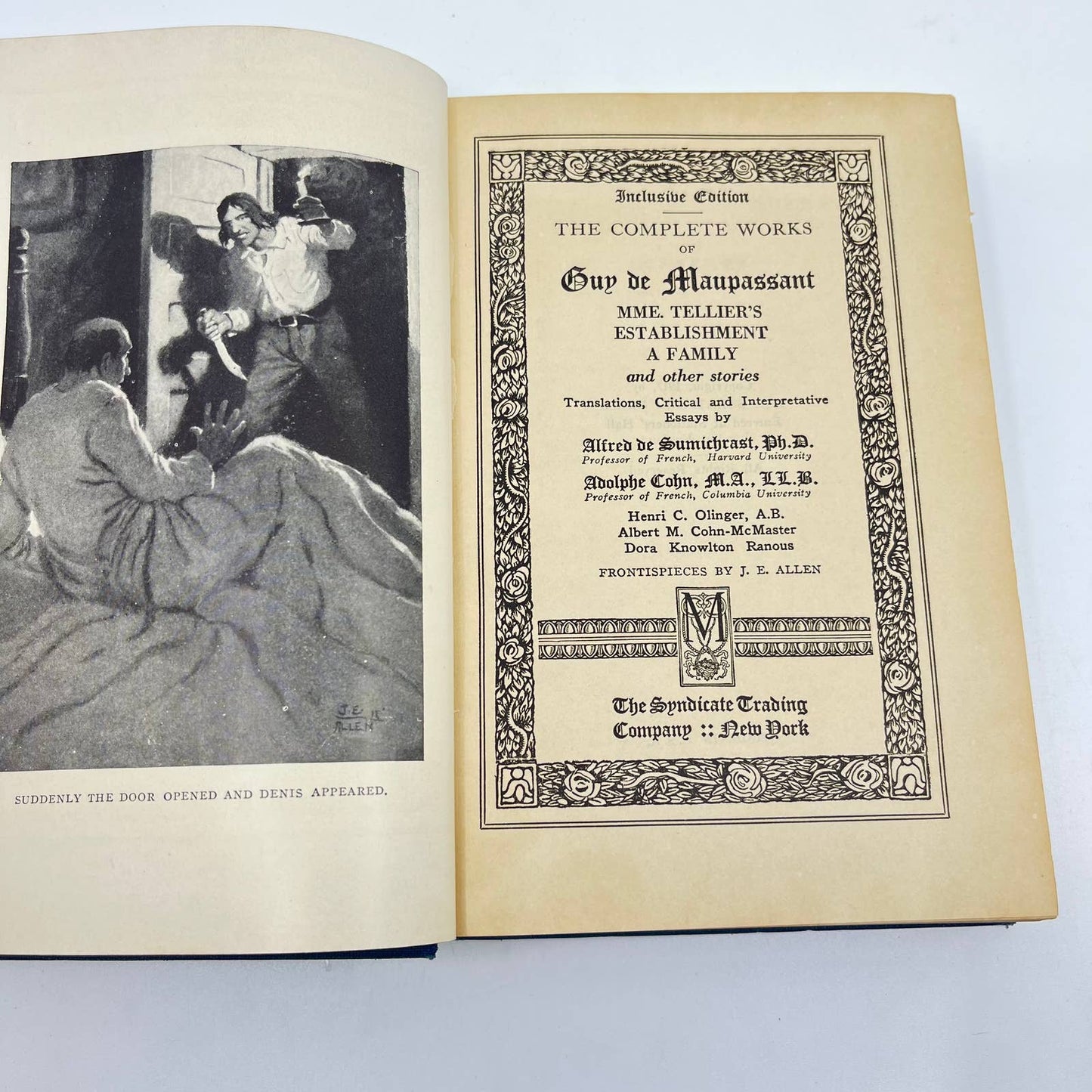 1917 Guy de Maupassant MME. Teller’s Establishment A Family & Other Stories TF2