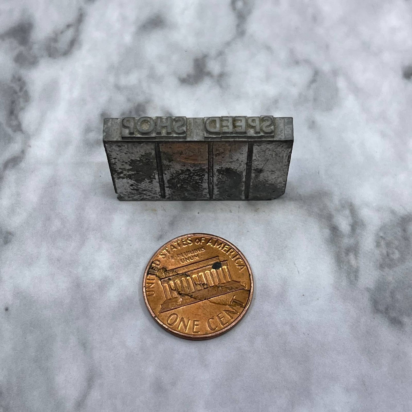 Vintage Printing Letterpress Printers Block Plate Speed Shop TJ510