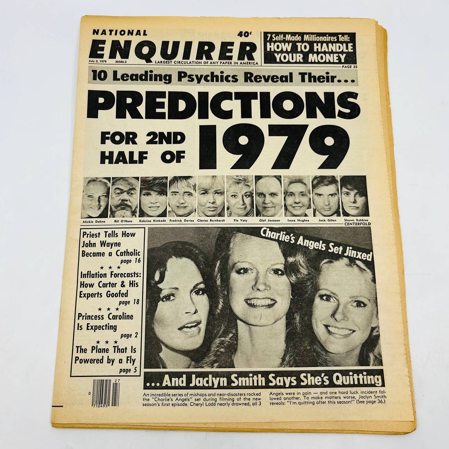 National Enquirer 1979 Charlie’s Angels Jaclyn Smith John Wayne UFOs FL2