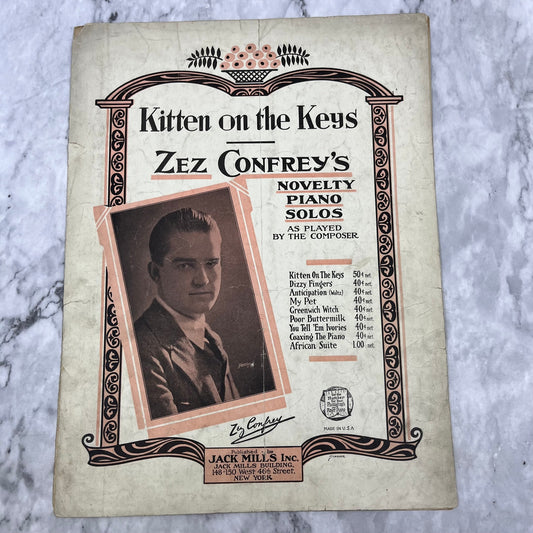 Vintage Sheet Music Kitten on the Keys Zez Confrey's Novelty Piano Solos V39-4