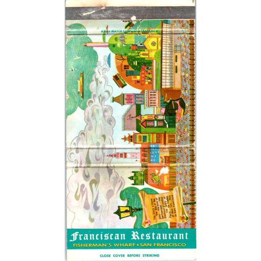 Franciscan Restaurant Fisherman's Wharf San Francisco Matchbook Cover SA1-M5