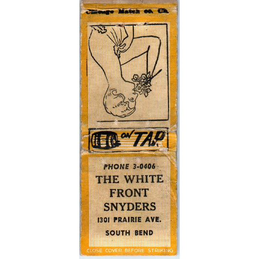 The White Front Snyders South Bend Indiana Advertising Matchbook Cover MM9-10