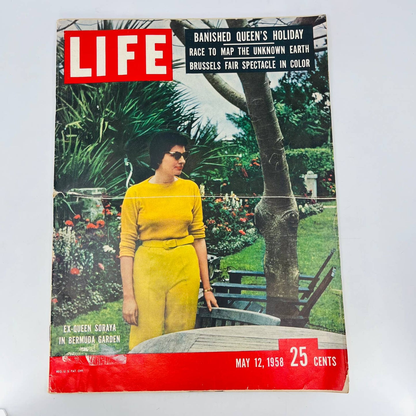 LIFE Magazine May 12, 1958 - Ex-Queen Soraya in Bermuda Garden TA4