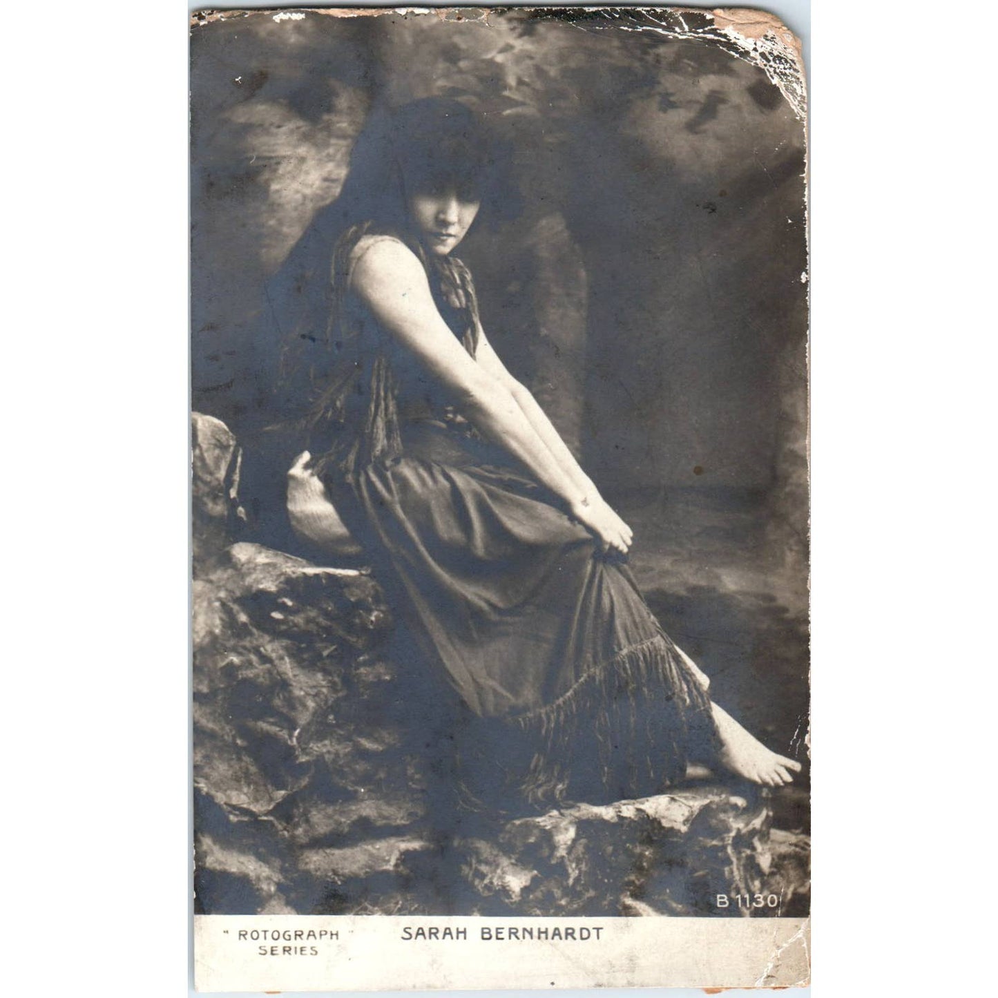 Antique Postcard RPPC Victorian Photo Sarah Bernhardt SE8