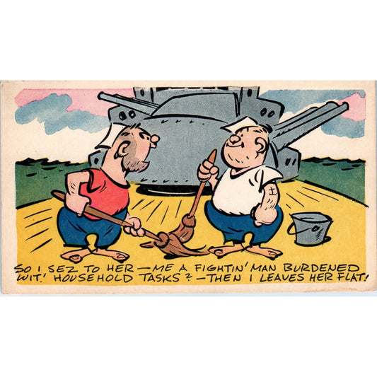 1943 WW2 R.H.D. Corp U.S. Army Comic Original Postcard P1-13-3