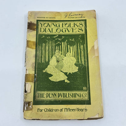 1902 Young Folks' Dialogs Charles C. Shoemaker Penn Publishing Book TF8