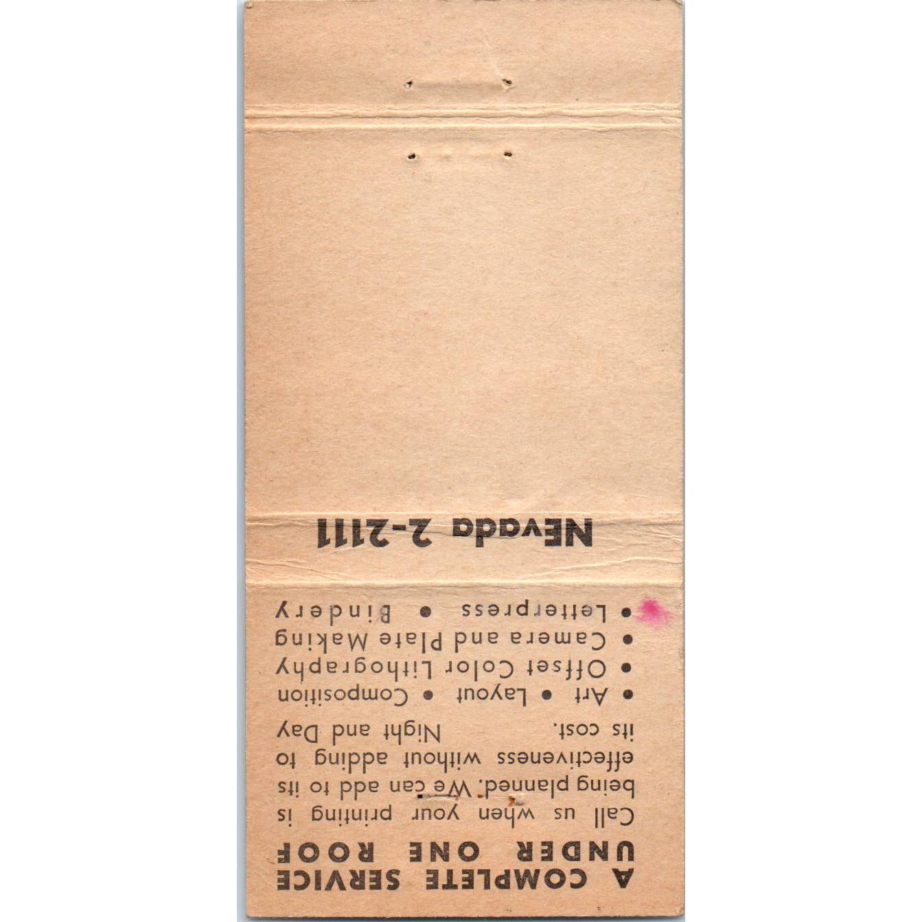 Excello Press Printing Lithography Chicago Advertising Matchbook Cover SA1-M11