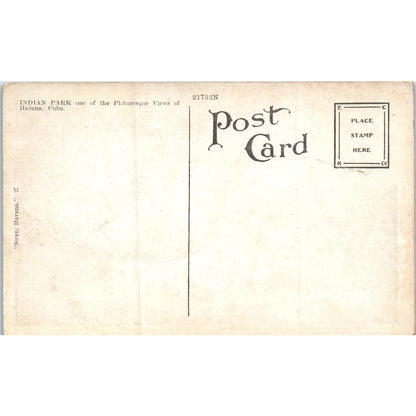 Indian Park Havana Cuba Original Postcard P3-1