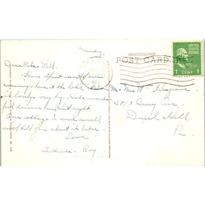 Vintage Postcard North Front of the Inn Buck Hill Falls PA TD8-P2