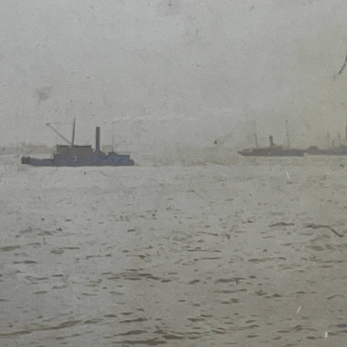 1903 Original Sepia Photograph Boats in New York Bay AC7