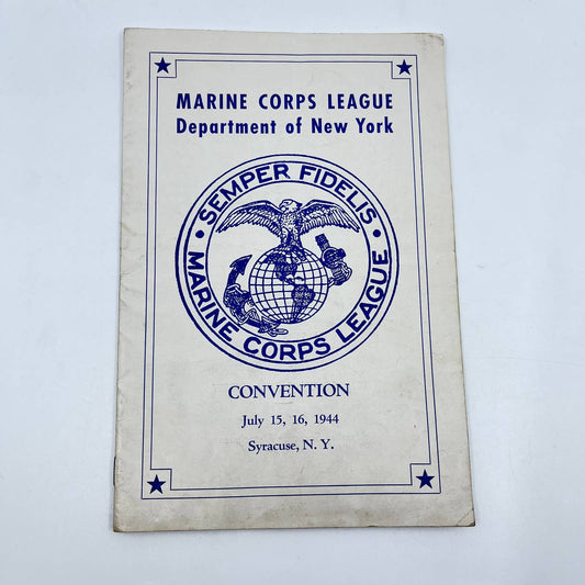 1944 Marine Corps League Department New York Convention Program Syracuse NY D7