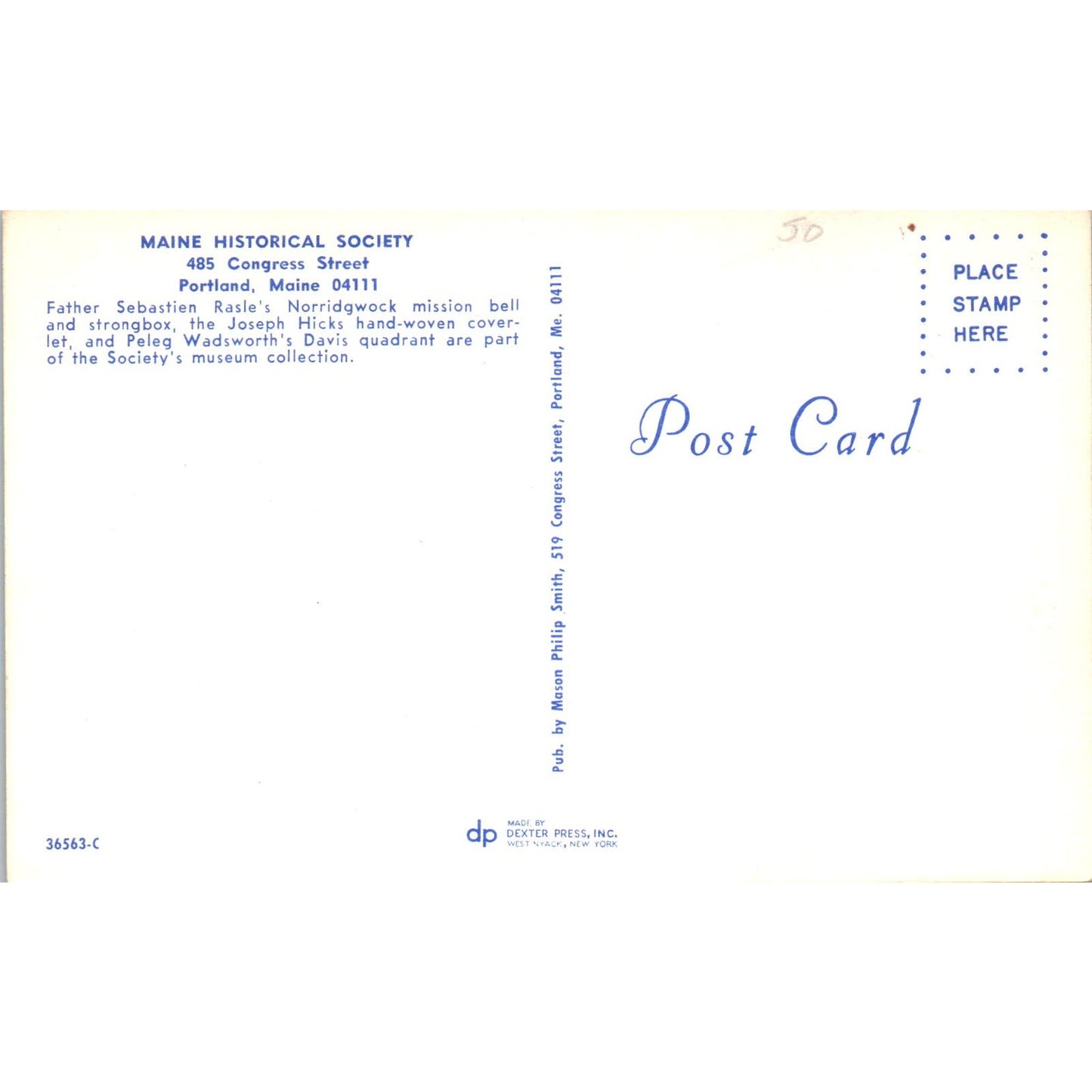 Rare Toys at Maine Historical Society Museum Portland ME Original Postcard PB10