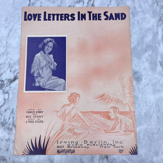 Love Letters in the Sand Sheet Music Connie Boswell Irving Berlin 1931 V39-2