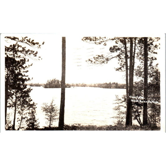 Clear Lake West Branch MI 1948 RPPC Original Postcard P2-7