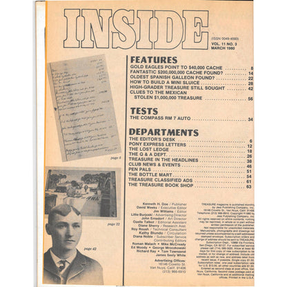 Treasure Magazine - Treasure Hunting Gold Mining Metal Detecting March 1980 M5