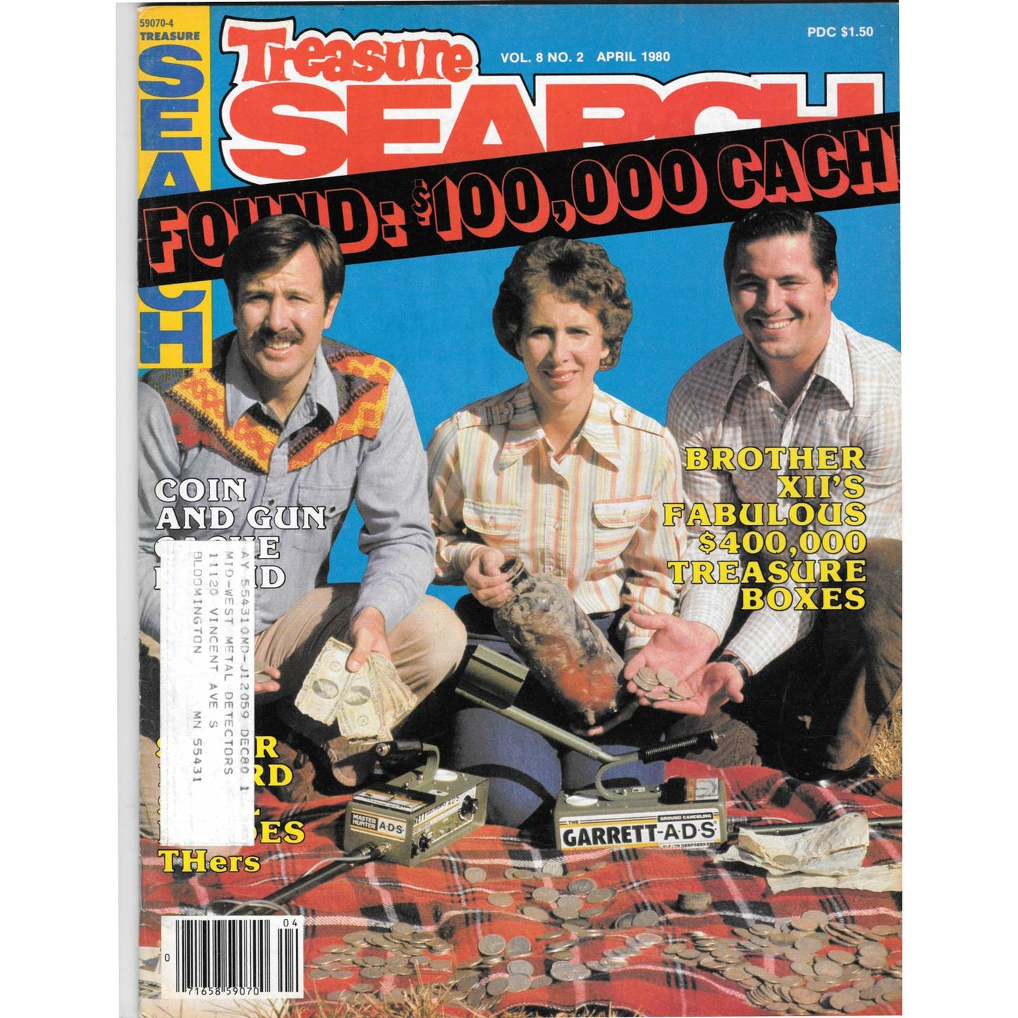 Treasure Search Magazine 1980 April Metal Detecting Gold Diamonds M2