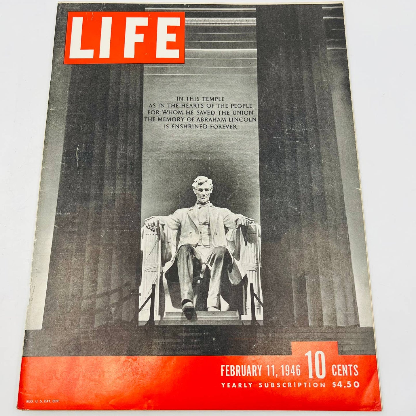 LIFE MAGAZINE February 11 1946 Abraham Lincoln Memorial Coca Cola Ads Complete