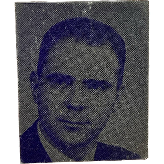 Vintage Printing Letterpress Printers Block Plate Young Man Photo Portrait SE832