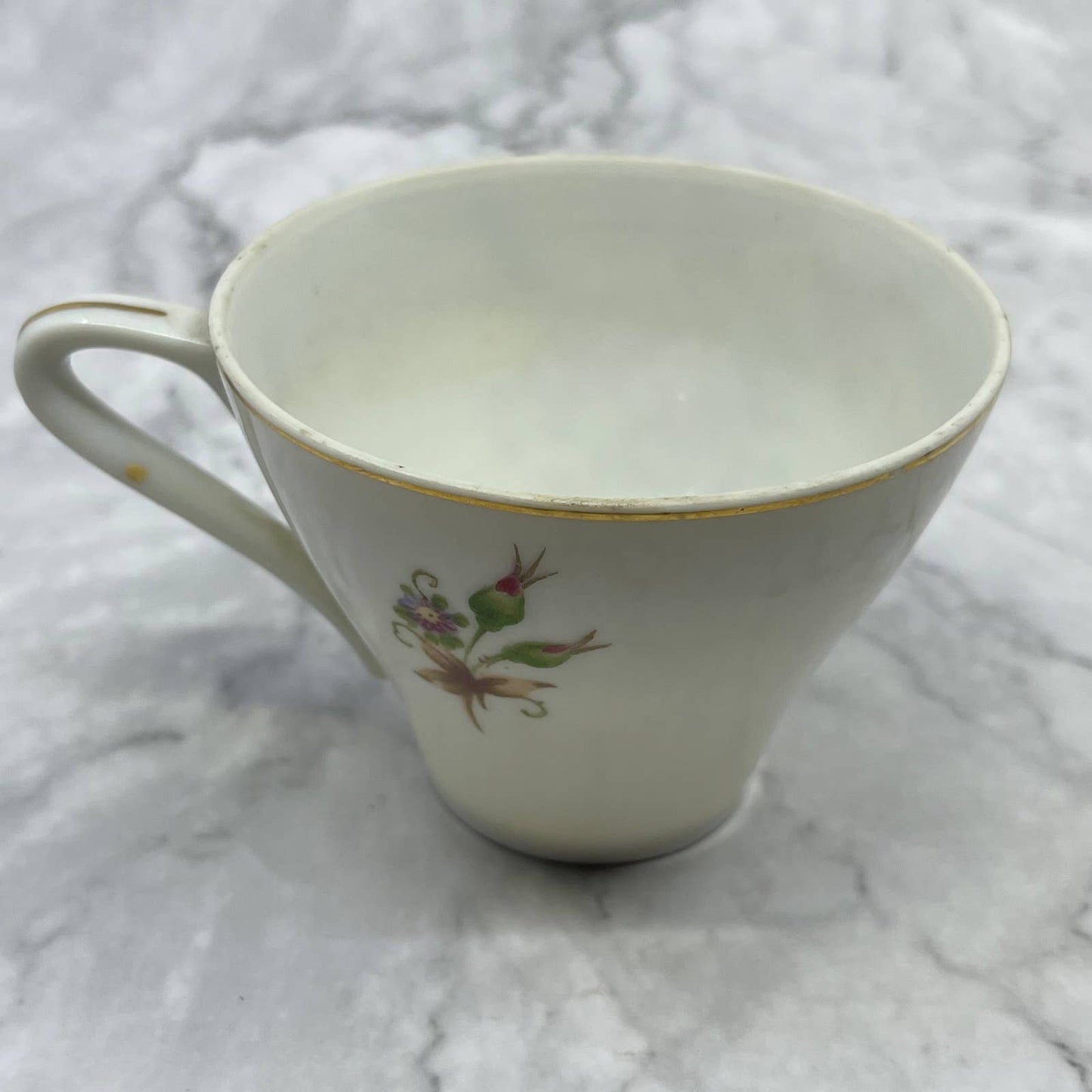 Vintage Fine China Tea Cup Pink Roses Gold Trim TD6-1