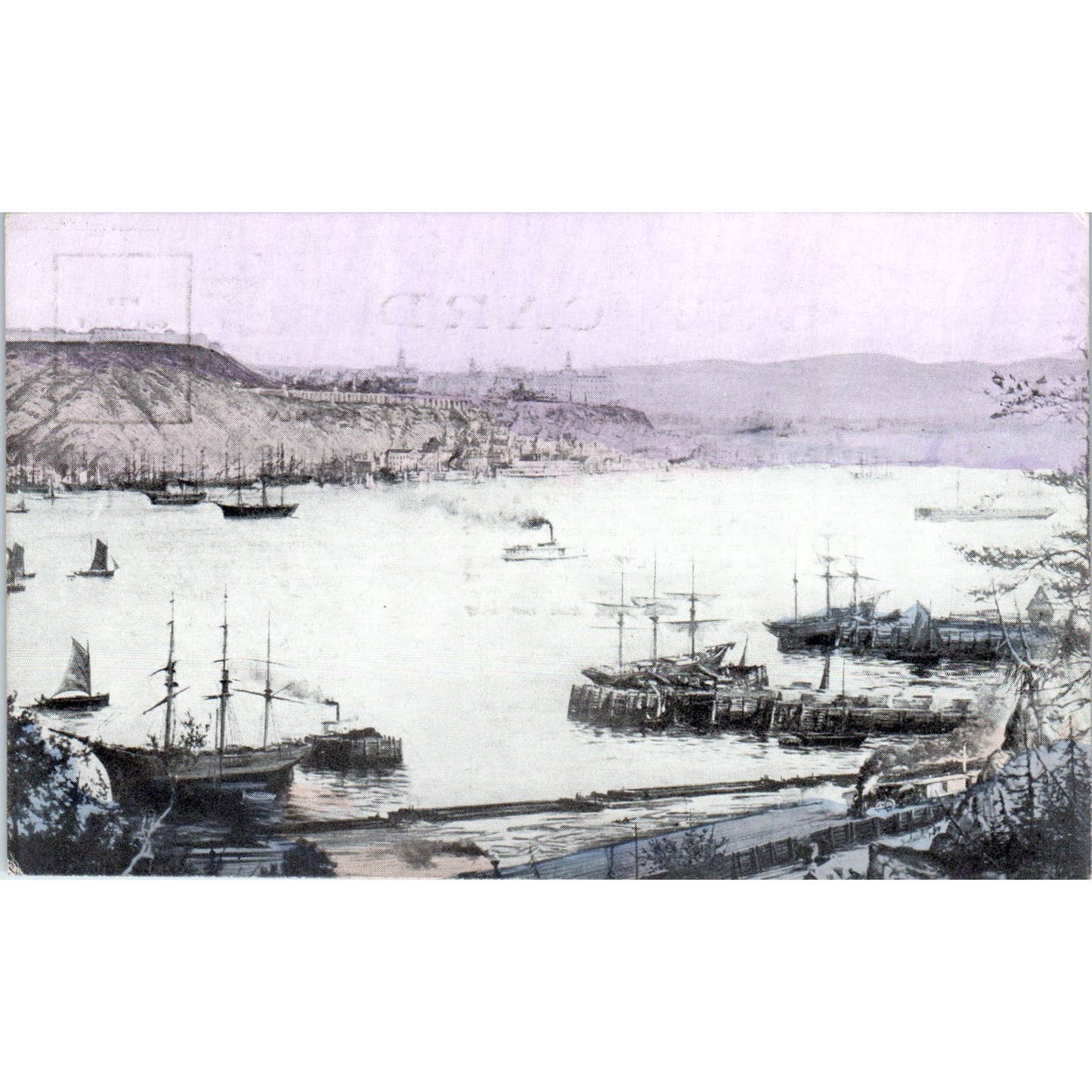 Quebec Canada from Point Levi c1910 Original Postcard TK1-24