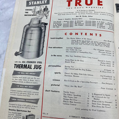 True Magazine July 1954 Tiger Cover Smoking and Lung Cancer Ted Trueblood TJ3