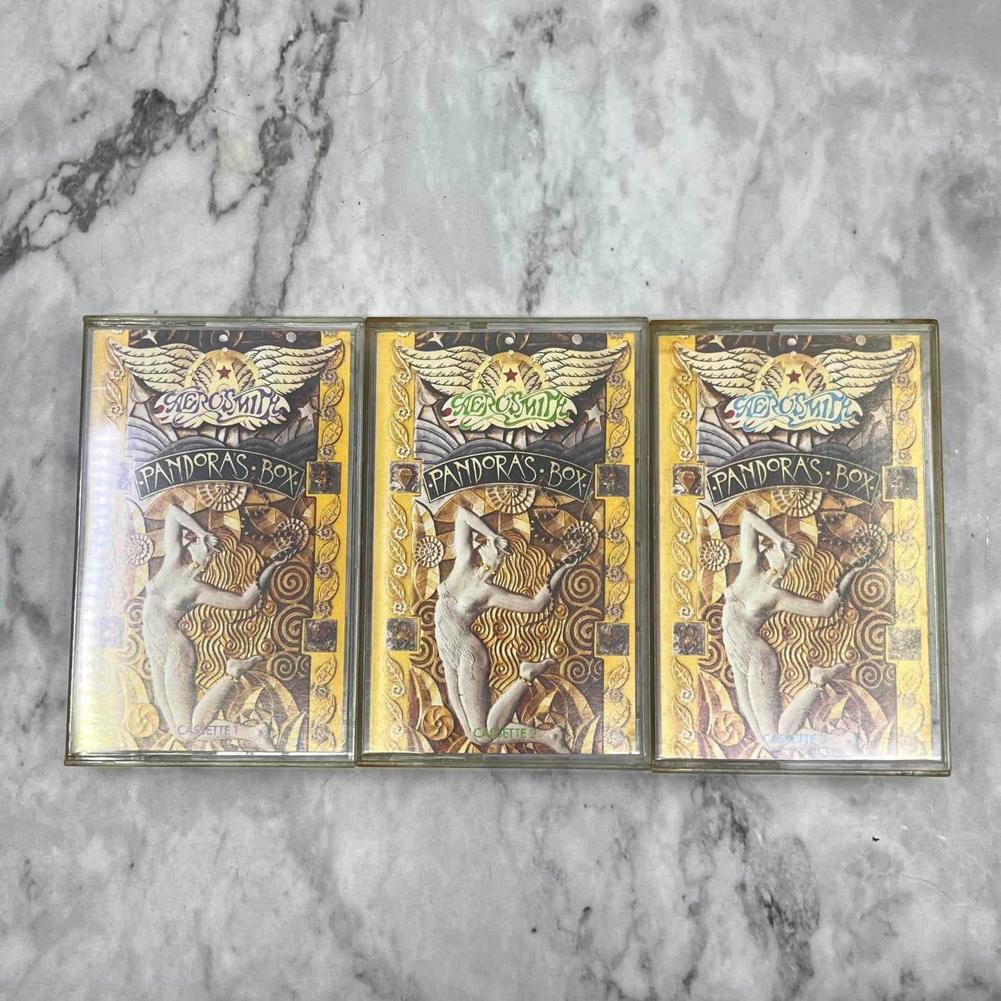 Aerosmith - Pandora's Box Set- 3 Cassette Tapes Set TJ6