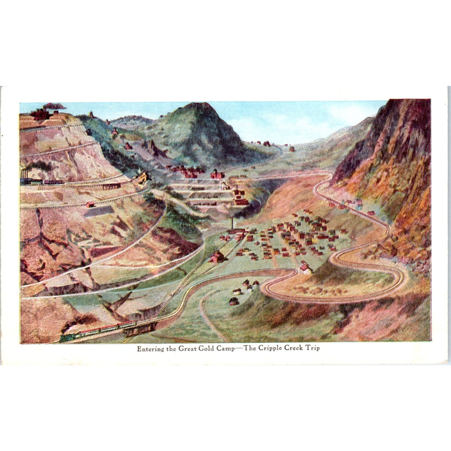 c1910 Colorado Springs Travel Brochure F.C. Matthews CO Original Postcard P1-11
